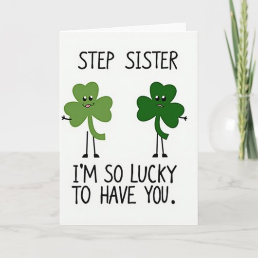 Lucky Shamrocks Zusterkaart Kaart (Voorkant)
