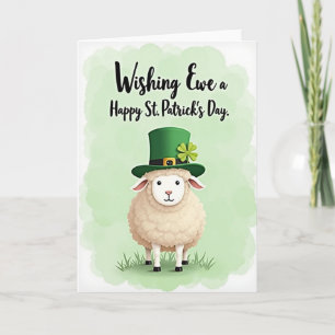 Lucky Sheep St. Patrick's Day Kaart