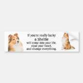 Lucky Sheltie Bumpersticker (Voorkant)