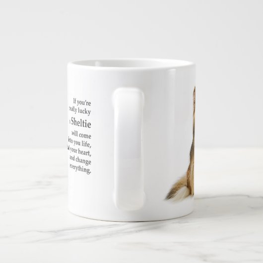 Lucky Sheltie Grote Koffiekop (Achterkant)