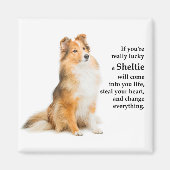 Lucky Sheltie Magneet (Voorkant)