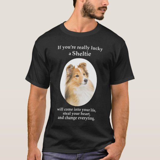 Lucky Sheltie T-shirt (Voorkant)