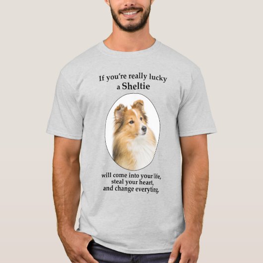 Lucky Sheltie T-shirt (Voorkant)