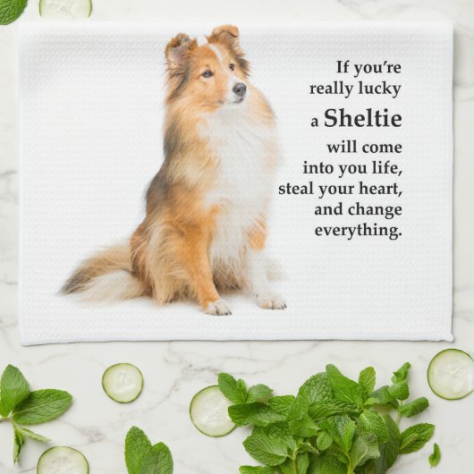 Lucky Sheltie Theedoek (Gevouwen)