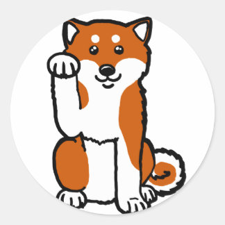Lucky Shiba Ronde Sticker