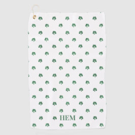 Lucky Shot Monogrammed Ierse Klavers Golf Handdoek