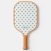 Lucky Shot Monogrammed Pickleball Vier Blad Klaver Paddle (Achterkant)