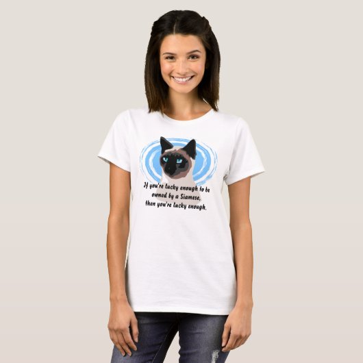 Lucky Siamese eigenaar T-shirt (Voorkant volledig)