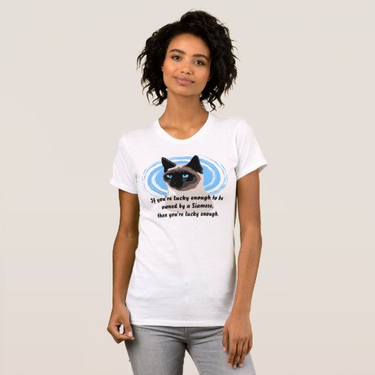 Lucky Siamese eigenaar T-shirt (Voorkant volledig)