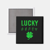 LUCKY Sign Language Deaf Awareness St Patricks Day Magneet (Voorkant / Achterkant)
