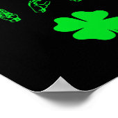 LUCKY Sign Language Deaf Awareness St Patricks Day Poster (Hoek)