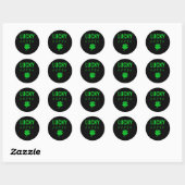 LUCKY Sign Language Deaf Awareness St Patricks Day Ronde Sticker (Vel)