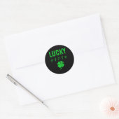 LUCKY Sign Language Deaf Awareness St Patricks Day Ronde Sticker (Envelop)