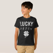 LUCKY Sign Language Deaf Awareness St Patricks Day T-shirt (Voorkant volledig)