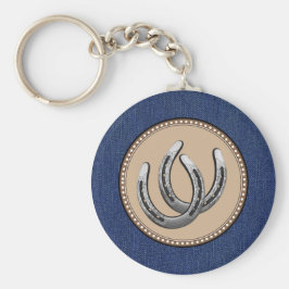 Lucky Silver Hoefijzers Westerne stijl Sleutelhanger