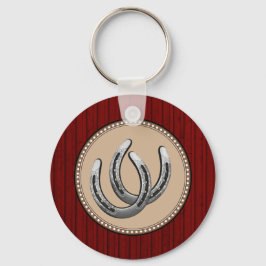 Lucky Silver Hoefijzers Westerne stijl Sleutelhanger