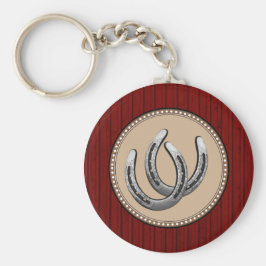 Lucky Silver Hoefijzers Westerne stijl Sleutelhanger