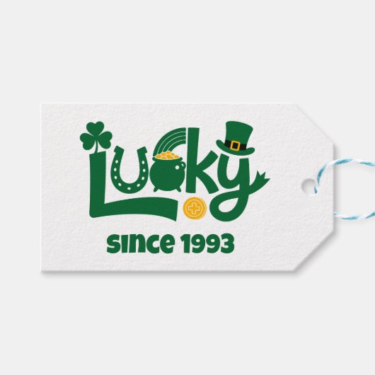 Lucky since Year Cadeaulabel (Voorkant (Horizontaal))