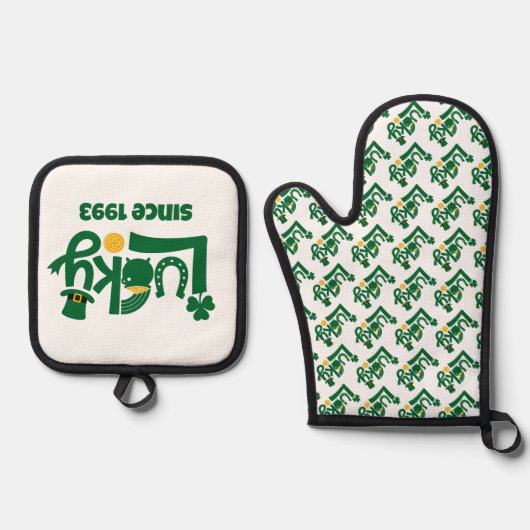 Lucky since Year Ovenwant & Pannenlap Set (Voorkant)