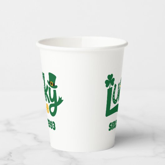 Lucky since Year Papieren Bekers (Links)