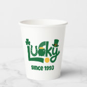 Lucky since Year Papieren Bekers (Voorkant)