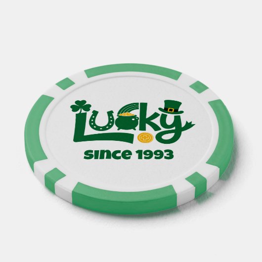 Lucky since Year Poker Chips (Enkel)
