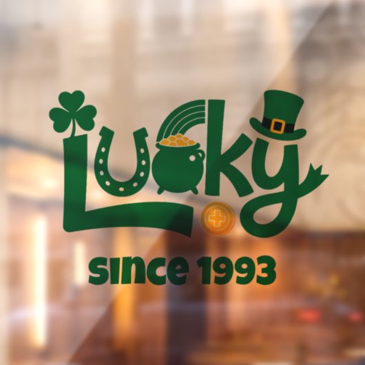 Lucky since Year Raamsticker (Vel 2)