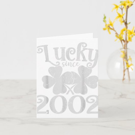  Lucky sinds 23 2002 Lucky St. Patricks Day Kaart (Gele Bloem)