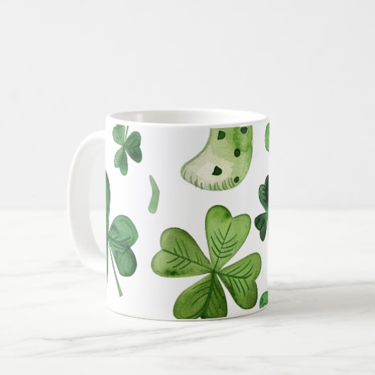 Lucky Sips met St. Patrick's Shamrocks! Koffiemok (Voorkant links)