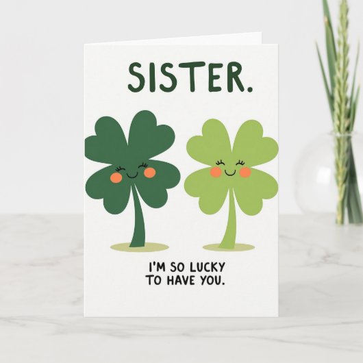 Lucky Sister Card Kaart (Voorkant)