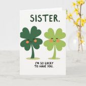 Lucky Sister Kaart (Gele Bloem)