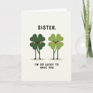 Lucky Sister Wenskaart Kaart
