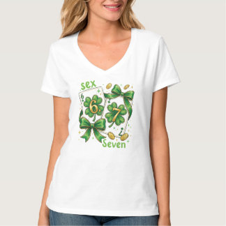 Lucky Six Seven Playing Cards, St Patricks Day T-shirt