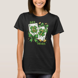 Lucky Six Seven Playing Cards, St Patricks Day T-shirt