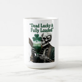 Lucky Skeleton Stout T-Shirt | Dodelijk Gelukkig Koffiemok