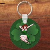 Lucky Sleutelhanger 4 Leaf Clover Sleutelhanger Lu (Voorkant)