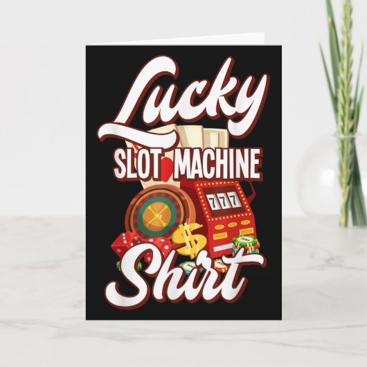 Lucky Slot Machine Casino Las Vegas Gambling  Kaart (Voorkant)