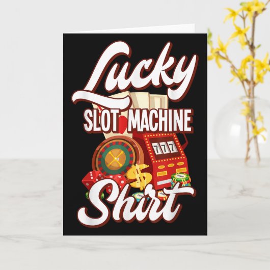 Lucky Slot Machine Casino Las Vegas Gambling  Kaart (Gele Bloem)