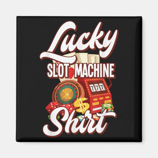 Lucky Slot Machine Casino Las Vegas Gambling  Magneet (Voorkant)