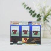 Lucky Slot Machine Winner Briefkaart (Staand voorkant)