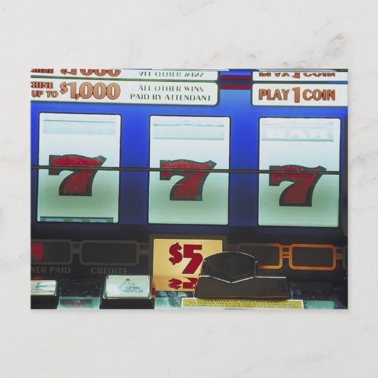 Lucky Slot Machine Winner Briefkaart (Voorkant)