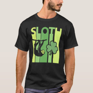 Lucky Sloth St Patrick's Day Irish  Retro S T-shirt