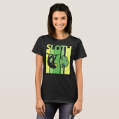 Lucky Sloth St Patrick's Day Irish Retro S T-shirt (Voorkant volledig)