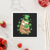 Lucky Sloth St Patricks Day Leprechaun Pet Shamroc Servet (Insitu)