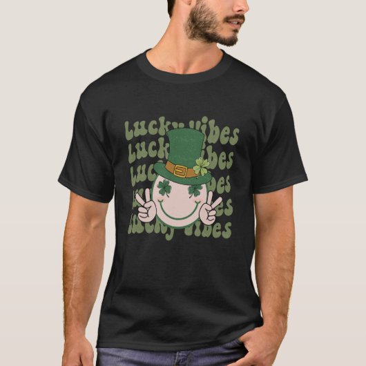 Lucky Smile Face St Patrick Day T-shirt (Voorkant)