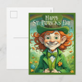 Lucky Smiles op St. Patrick's Day Feestdagenkaart (Voorkant / Achterkant)