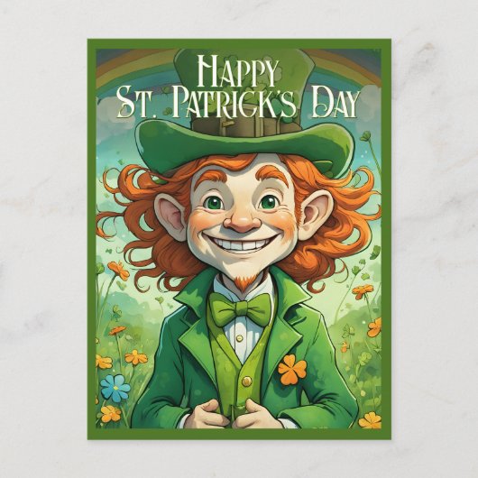 Lucky Smiles op St. Patrick's Day Feestdagenkaart (Voorkant)