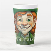 Lucky Smiles op St. Patrick's Day Latte Mok (Voorkant)