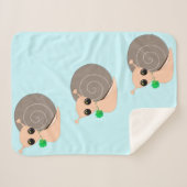 Lucky Snail met Klaver Baby Sherpa Deken (Voorkant (horizontaal))
