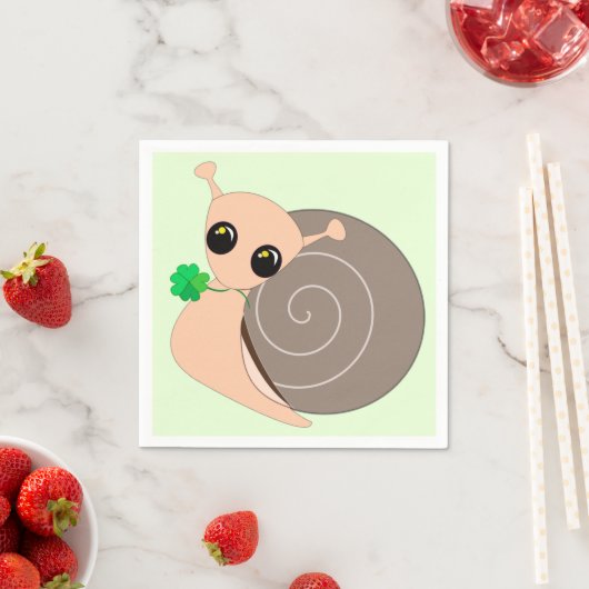 Lucky Snail Napkins - Aangepaste kleuren Servet (Insitu)